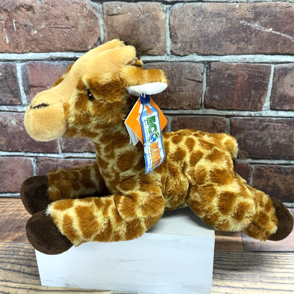 Wild Republic EcoKins Giraffe Stuffed Animal Plush NWT Eco Friendly Gift 13" - Picture 1 of 9